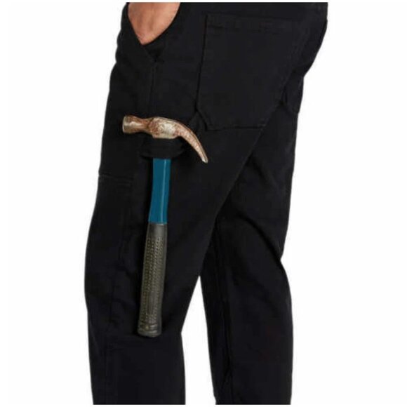 Caterpillar CAT Carpenter Work Pants Mens 40 x 34 Black Tool Pockets Double Knee - Picture 3 of 15